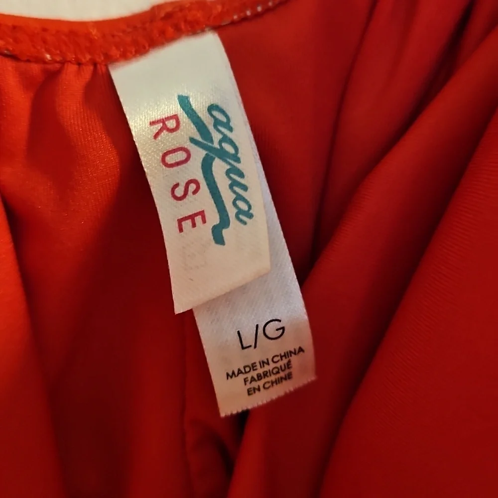 La vie en Rose Swimsuit Womens Large NEW Red One Piece Cut Out Backless NWT - Picture 5 of 5